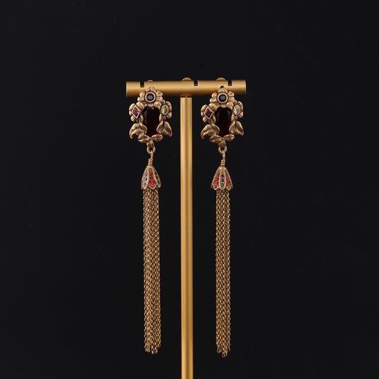 Vintage Floral Chic Handcrafted Earrings Handcrafted Design