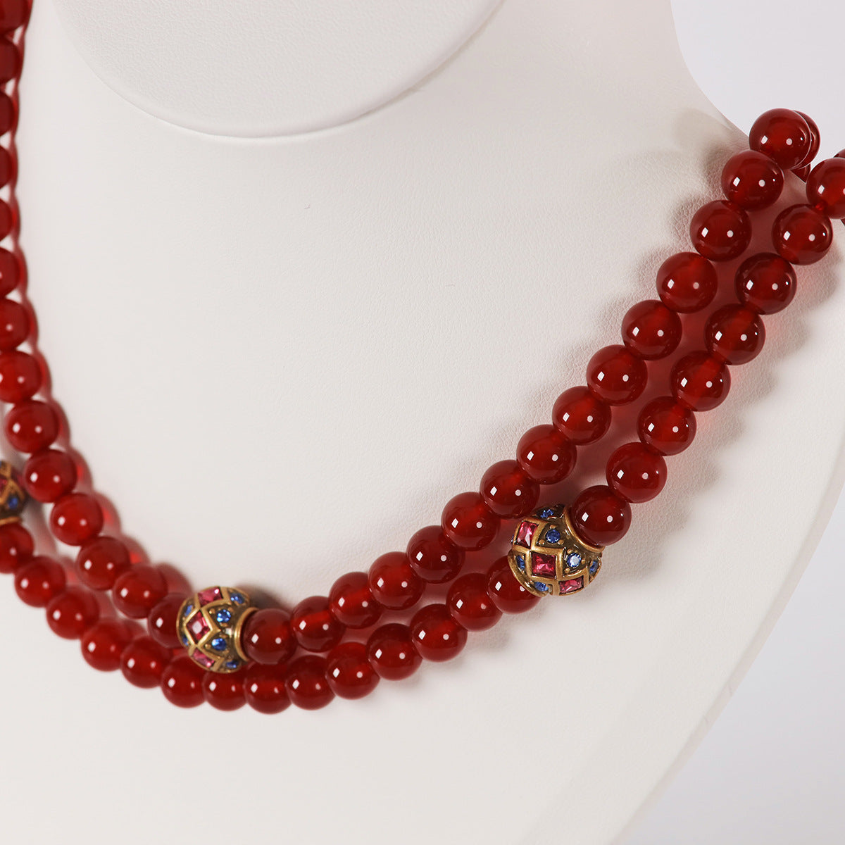 Vintage Agate Heart Chic Polished Necklace Handcrafted Design