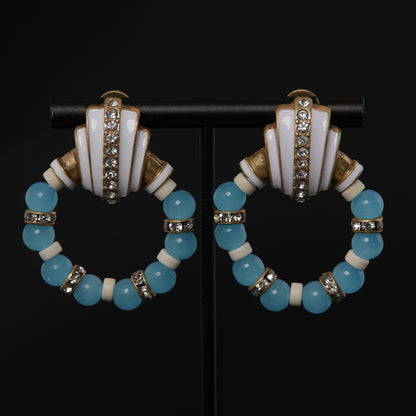 Vintage Enamel Chic Handcrafted Earrings Handcrafted Design