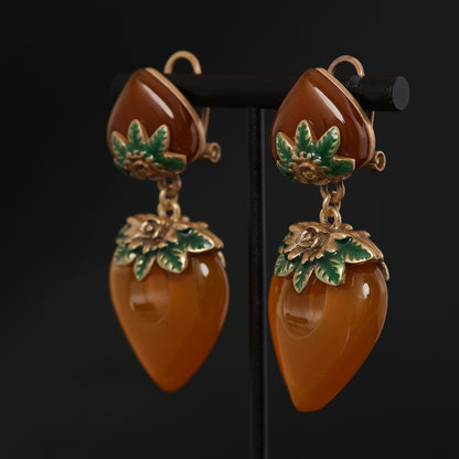 Vintage Heart Artisan Statement Earrings for Women