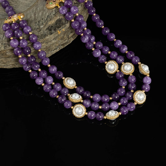 Vintage Natural Stone Statement Necklace Gift Jewelry