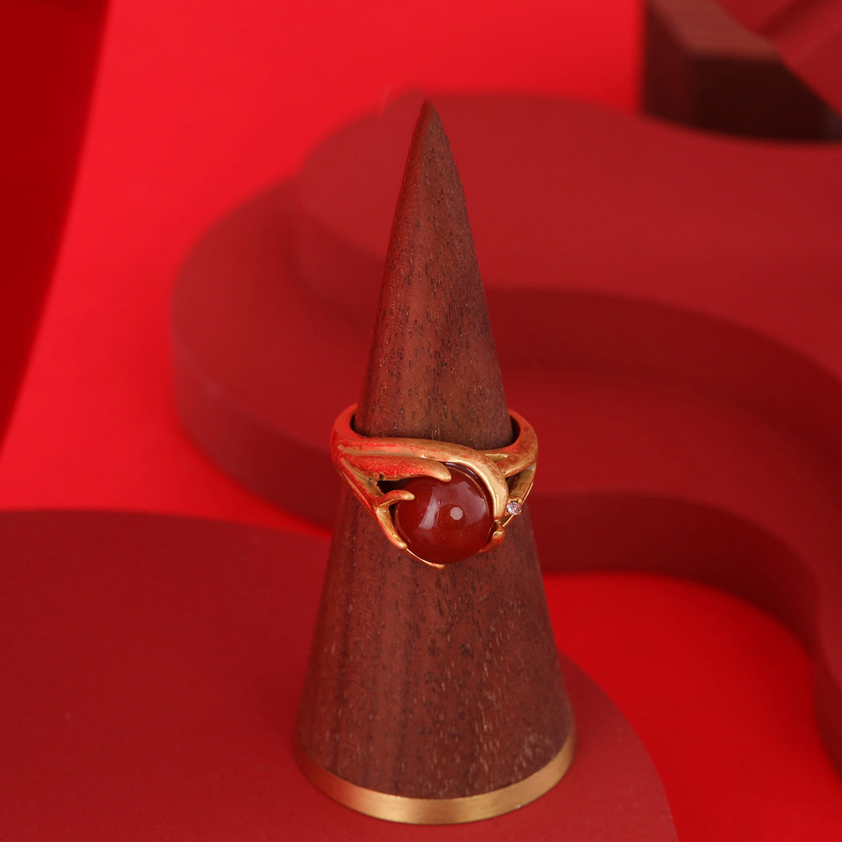 Vintage Geometric Chic Polished Open Ring
