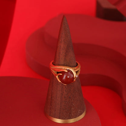 Vintage Geometric Chic Polished Open Ring