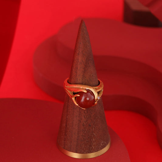 Vintage Geometric Chic Polished Open Ring