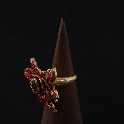 Vintage Floral Luxury Classic Open Ring