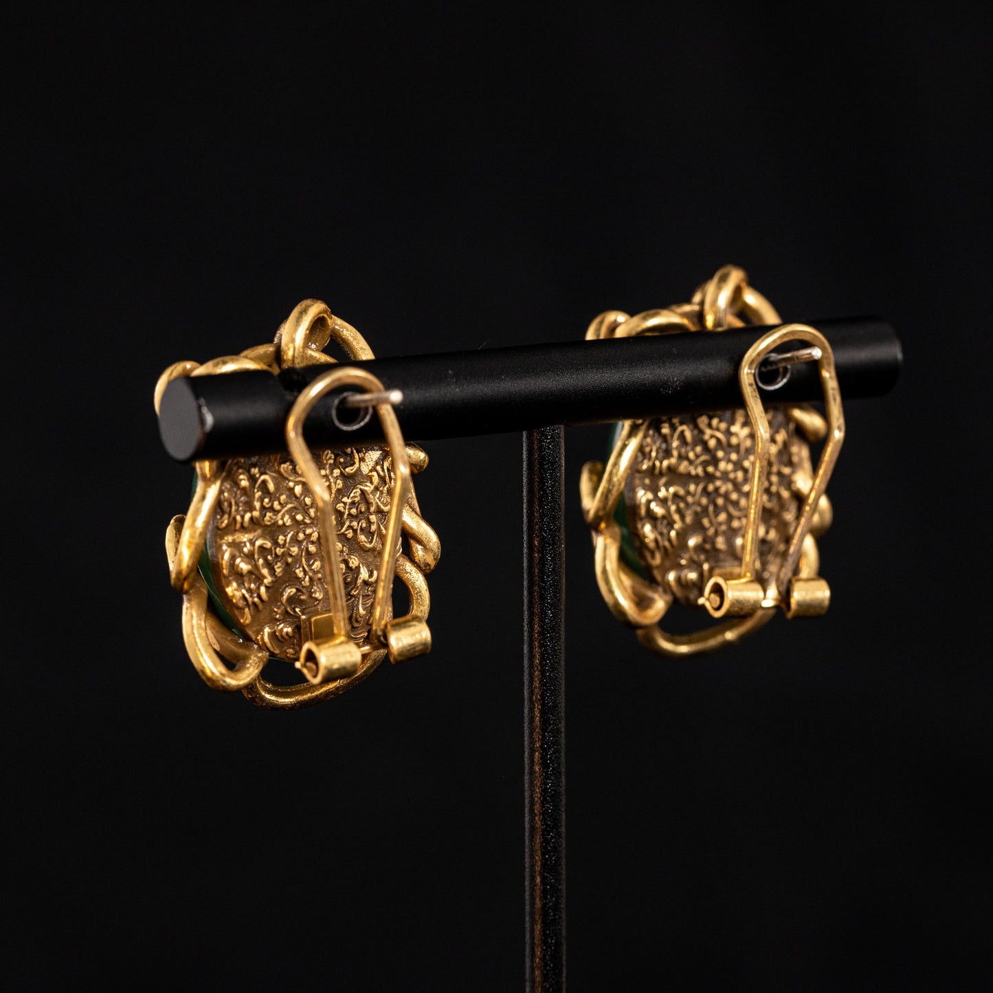 Vintage Artisan Polished Luxury Earrings Handcrafted Design