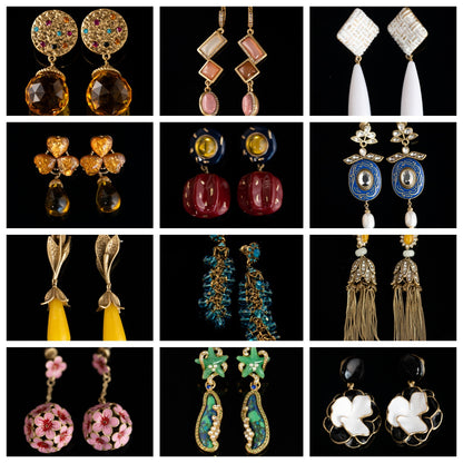 Vintage Pearl Leaf Refined Handcrafted Earrings for Ladies