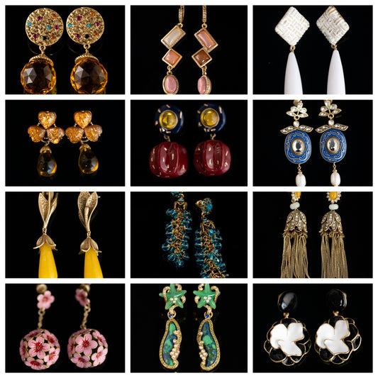 Vintage Pearl Leaf Refined Handcrafted Earrings for Ladies