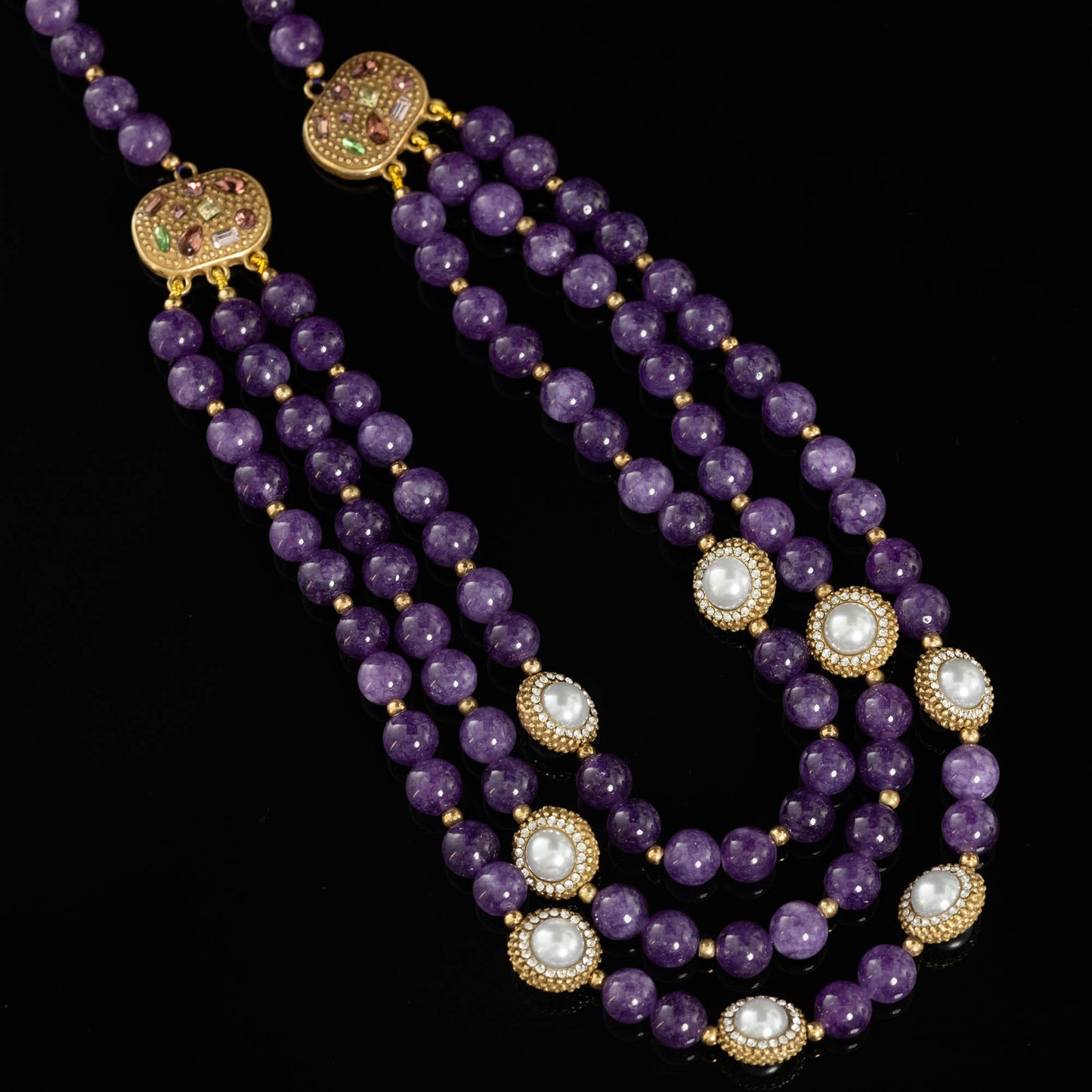 Vintage Natural Stone Statement Necklace Gift Jewelry