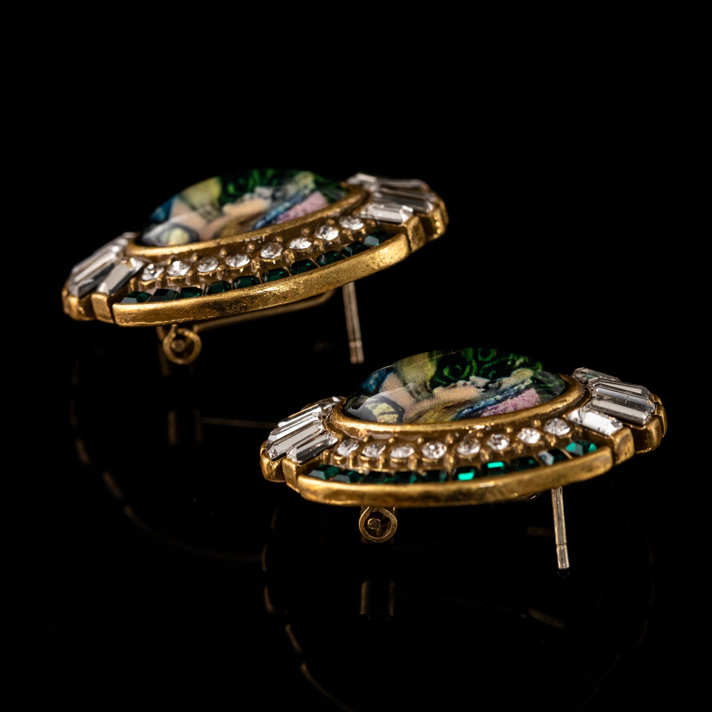 Vintage Crystal Classic Handcrafted Earrings for Ladies