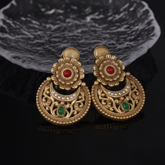 Vintage Crystal Geometric Artisan Earrings Timeless Style