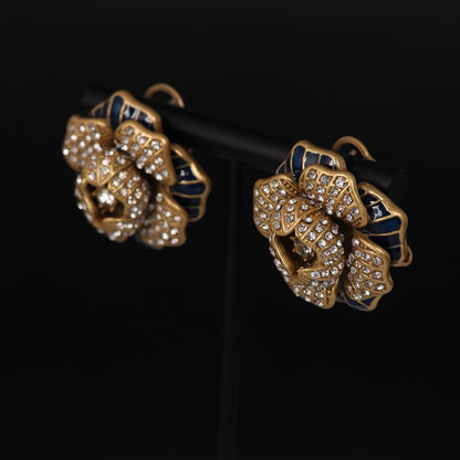 Vintage Enamel Chic Refined Earrings Gift Jewelry