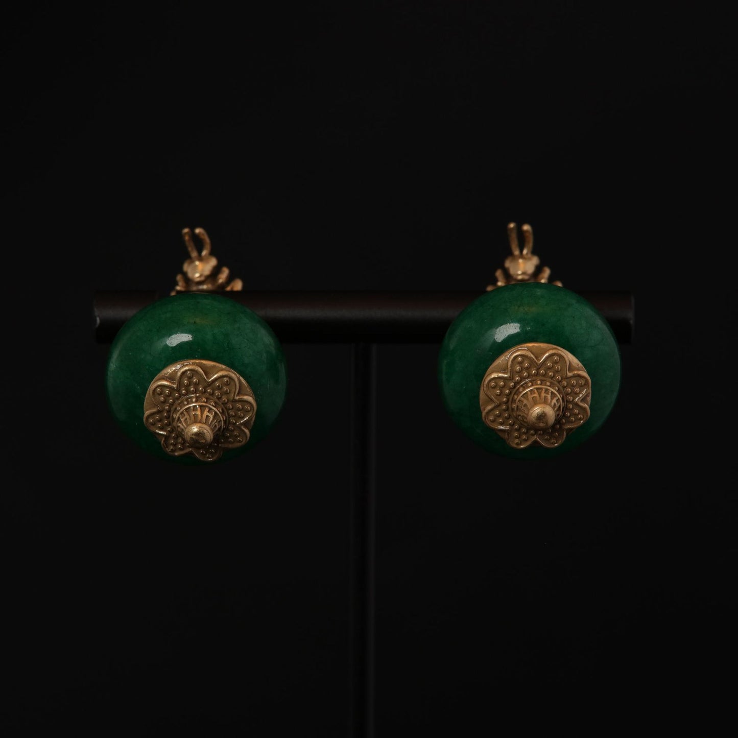 Vintage Natural Stone Statement Polished Earrings for Women