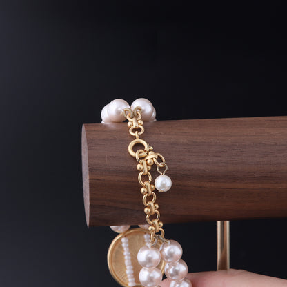 Vintage Pearl Floral Elegant Bracelet for Women