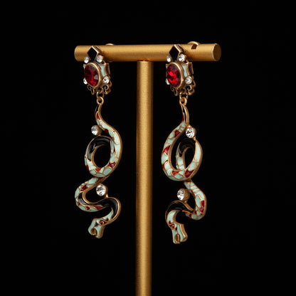 Vintage Enamel Luxury Elegant Earrings for Women