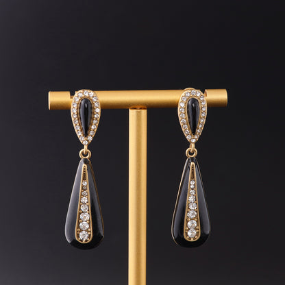 Vintage Enamel Classic Handcrafted Earrings Handcrafted Design