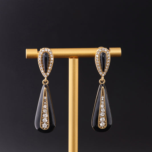 Vintage Enamel Classic Handcrafted Earrings Handcrafted Design