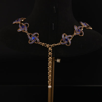 Vintage Luxury Stone Inlay Necklace for Women