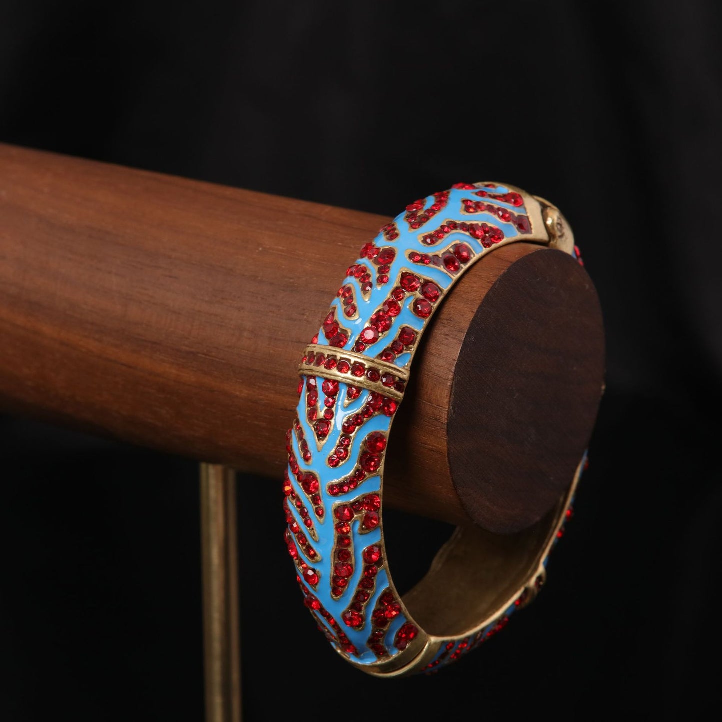 Vintage Enamel Boho Elegant Polished Bracelet Handcrafted Design