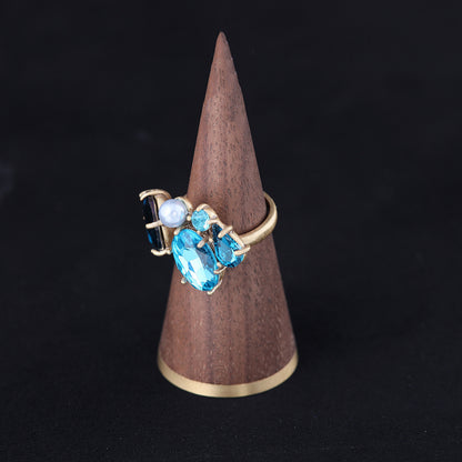 Vintage Floral Elegant Statement Open Ring Gift Jewelry