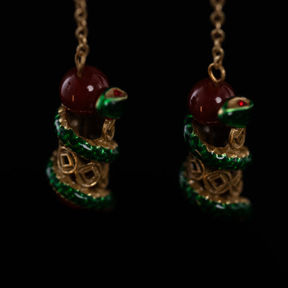 Vintage Enamel Timeless Luxury Earrings for Ladies