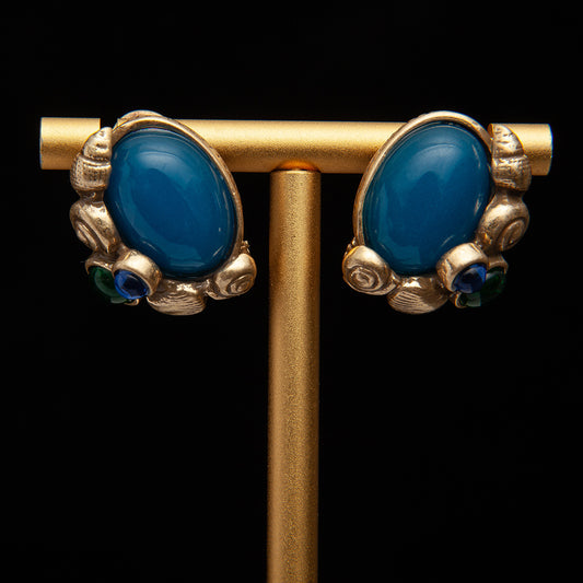 Vintage Natural Stone Luxury Earrings for Ladies