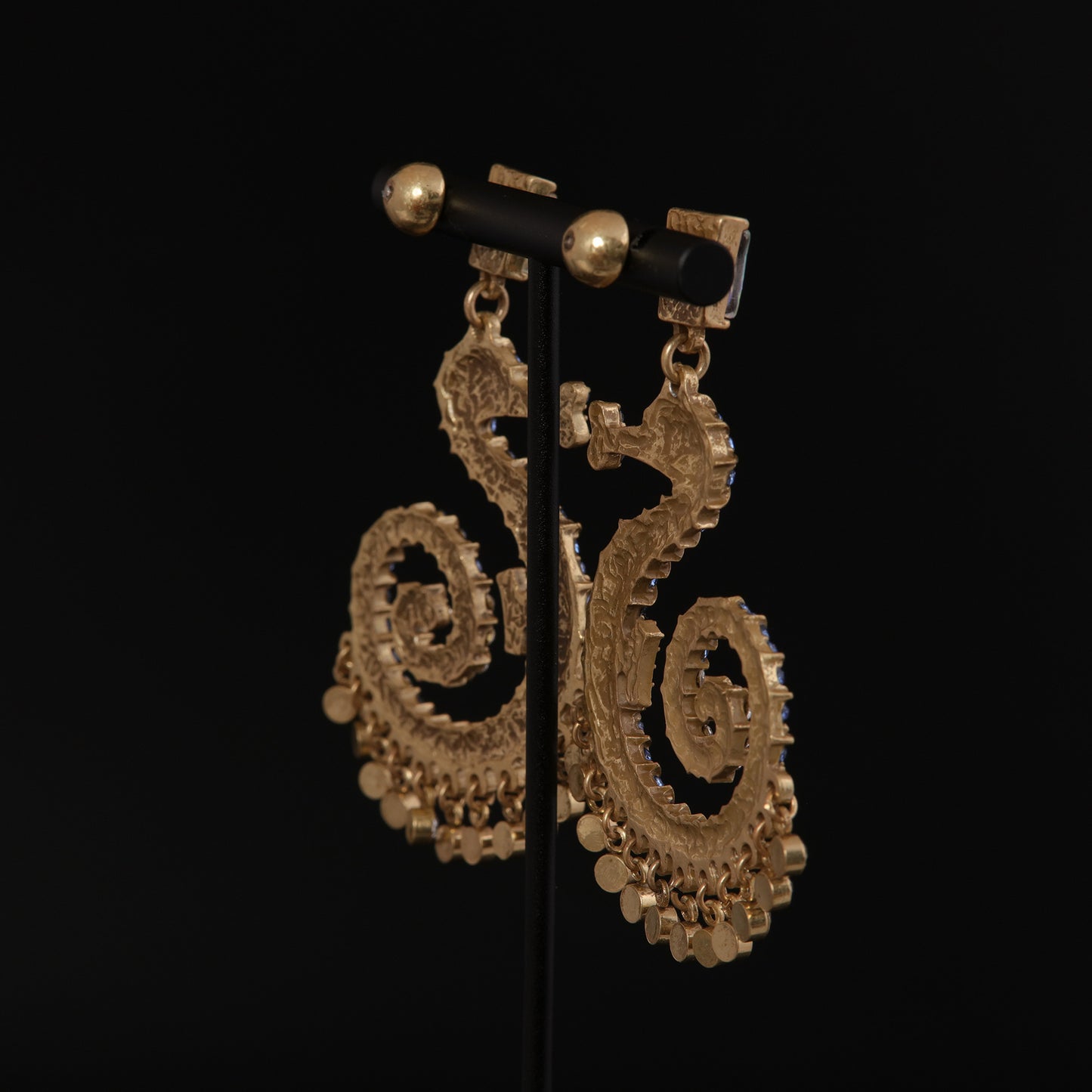 Vintage Statement Stone Inlay Earrings Gift Jewelry