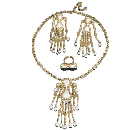 Vintage Timeless Geometric Jewelry Set Designer Heirloom