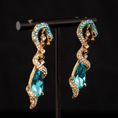 Vintage Cubic Zirconia Chic Stone Inlay Earrings Timeless Style