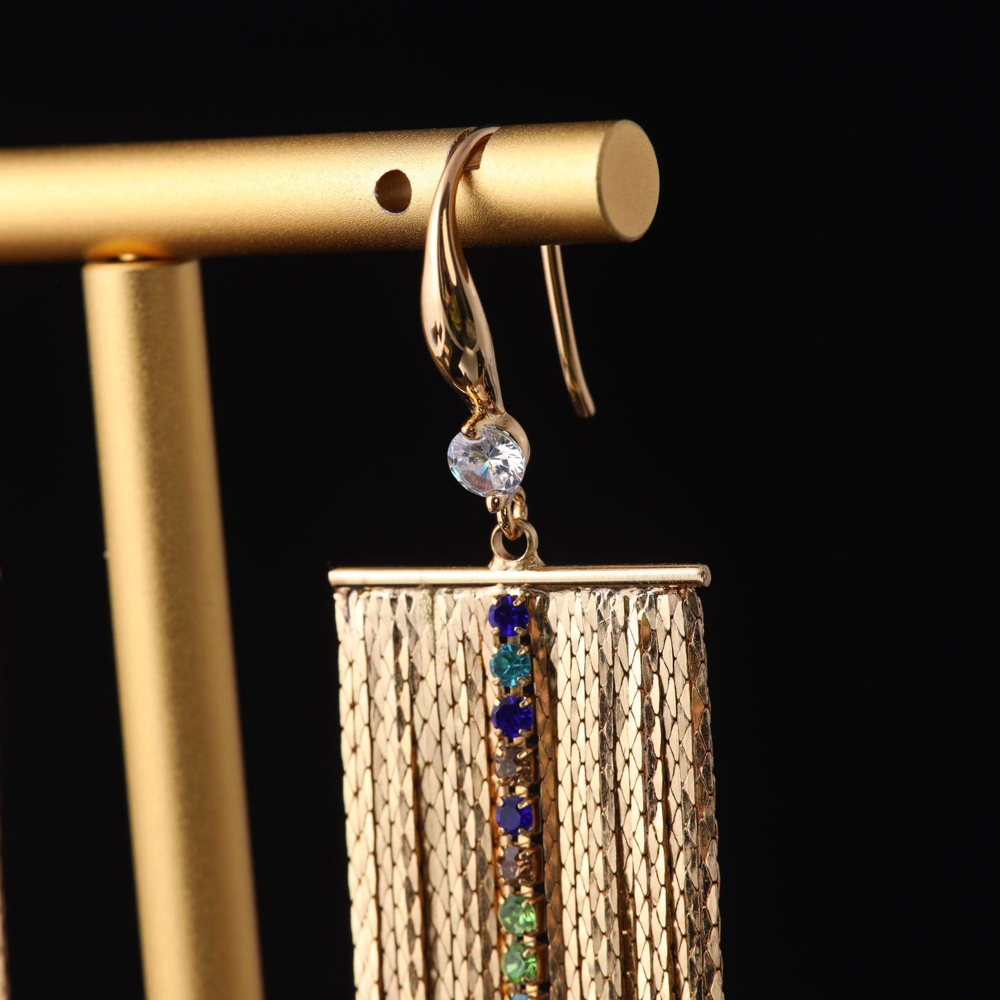 Vintage Geometric Artisan Statement Earrings Handcrafted Design