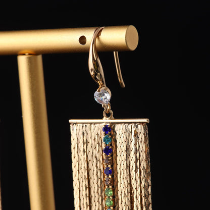 Vintage Geometric Artisan Statement Earrings Handcrafted Design