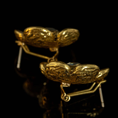 Vintage Enamel Heart Timeless Handcrafted Earrings Timeless Style