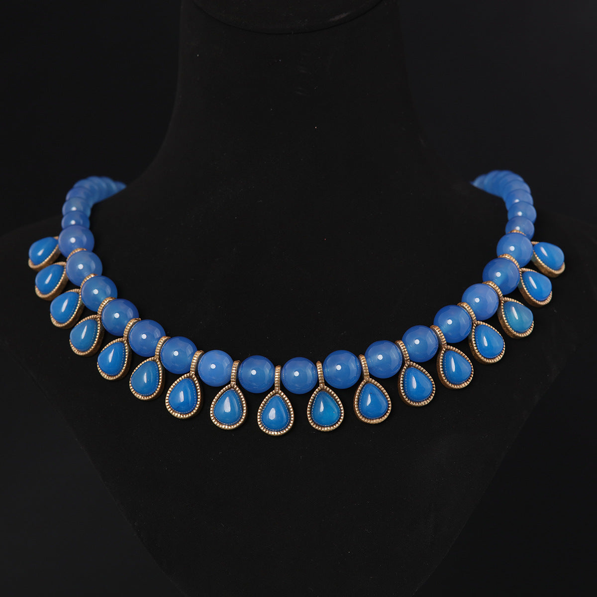 Vintage Agate Chic Polished Necklace for Women
