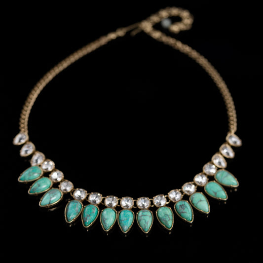 Vintage Natural Stone Classic Handcrafted Necklace Gift Jewelry