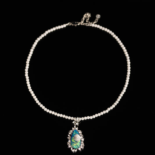 Vintage Crystal Geometric Statement Necklace Timeless Style