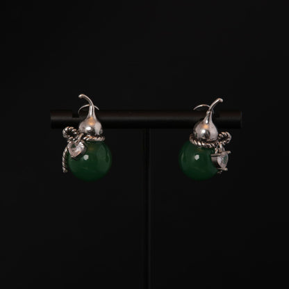 Vintage Agate Timeless Statement Earrings Handcrafted Design