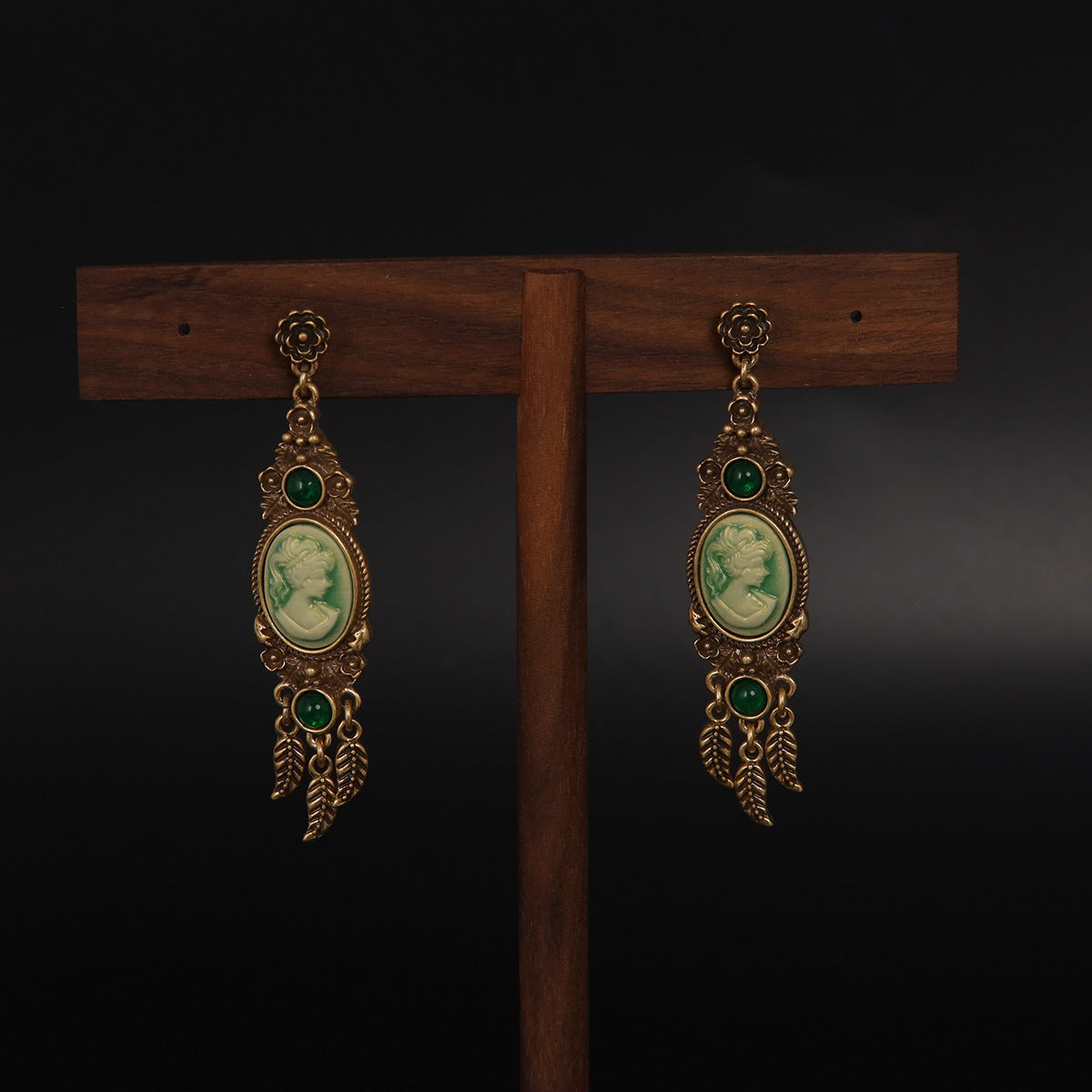 Vintage Leaf Luxury Elegant Earrings Handcrafted Design
