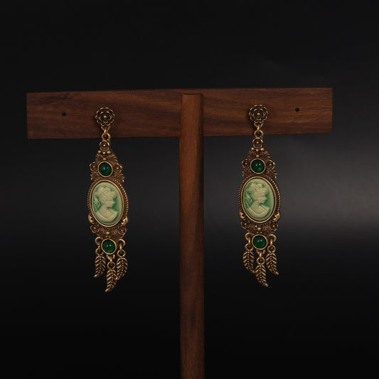 Vintage Leaf Luxury Elegant Earrings Handcrafted Design