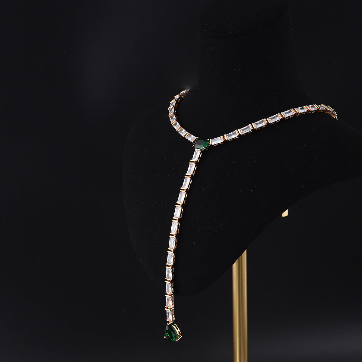 Vintage Cubic Zirconia Geometric Luxury Necklace for Ladies