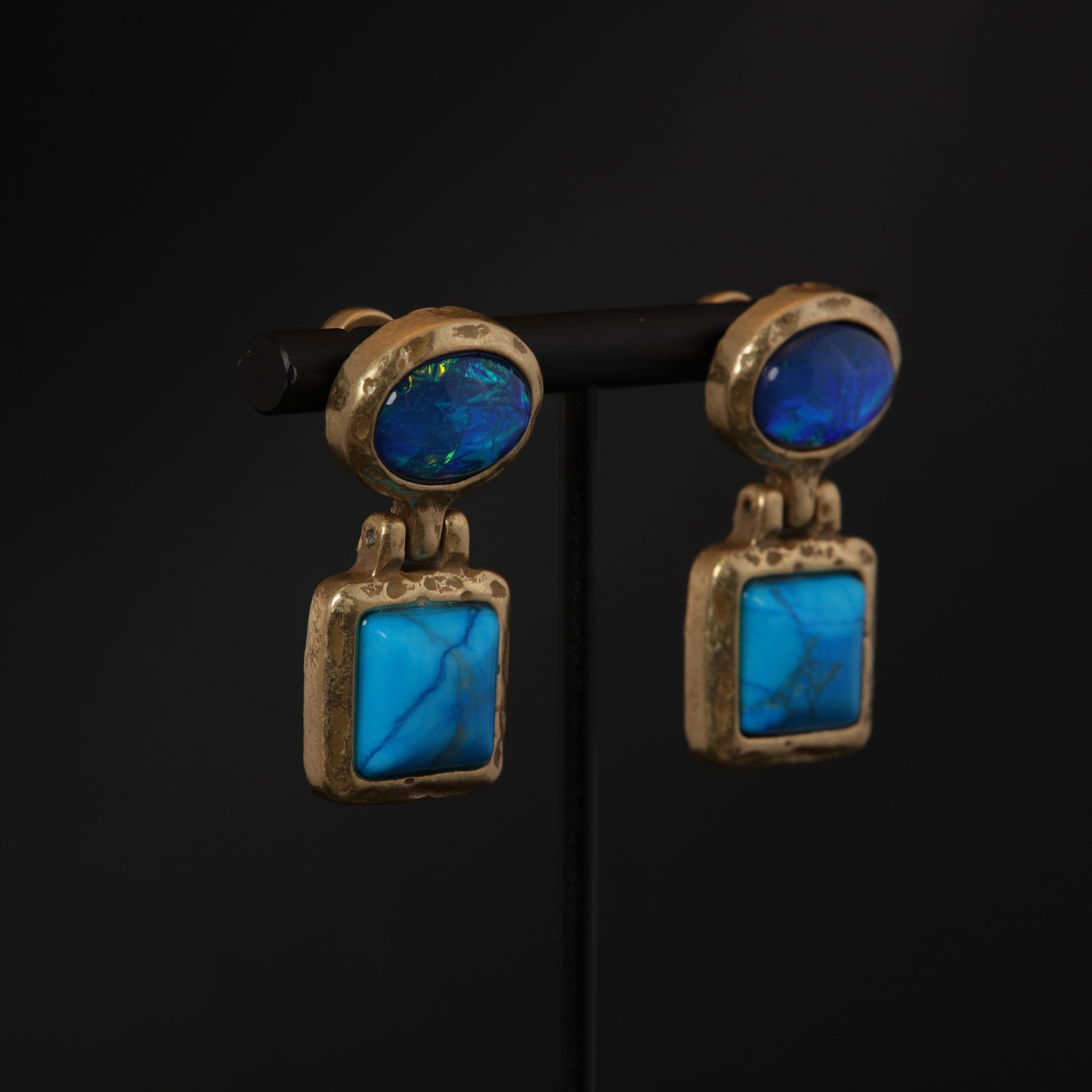 Vintage Natural Stone Classic Handcrafted Earrings Gift Jewelry