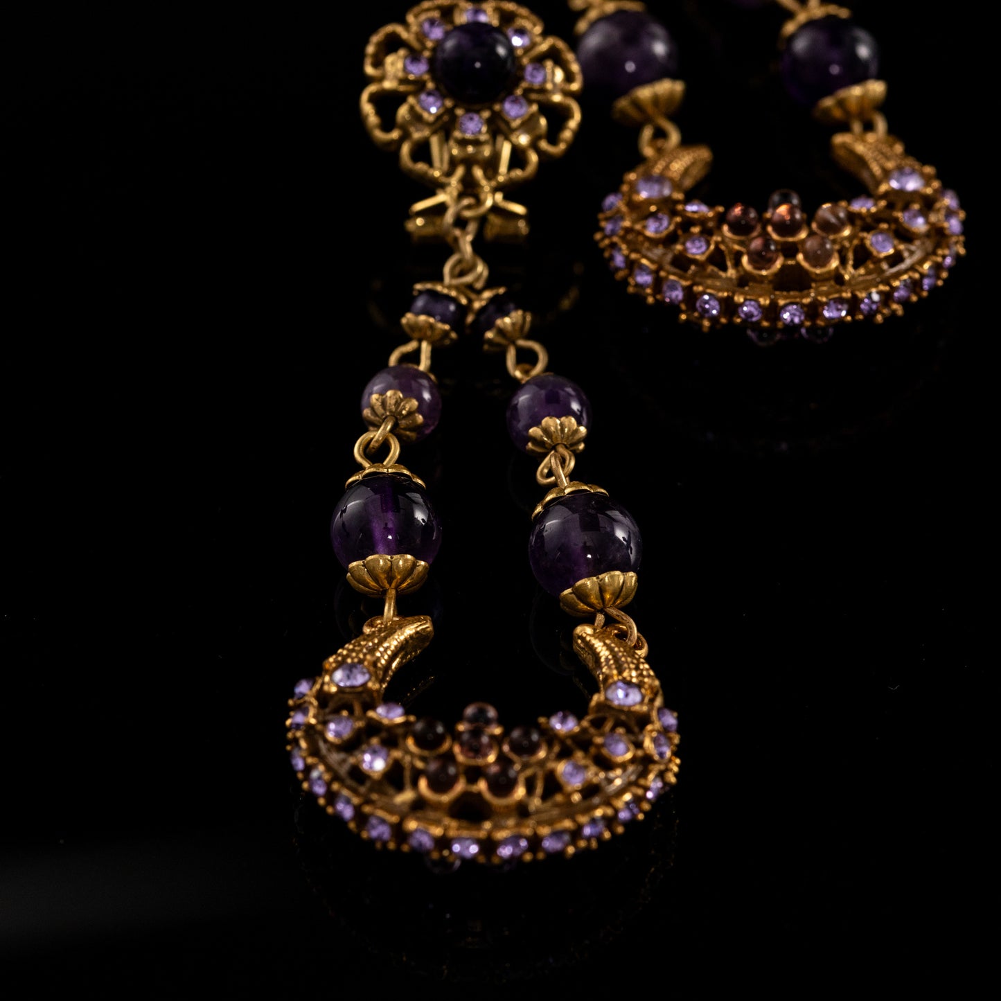 Vintage Pearl Floral Elegant Earrings for Ladies