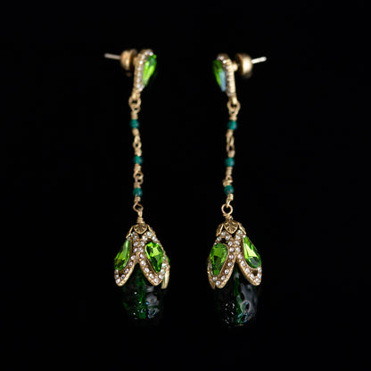 Vintage Pearl Leaf Refined Handcrafted Earrings for Ladies