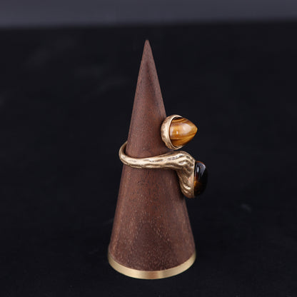 Vintage Geometric Artisan Refined Open Ring