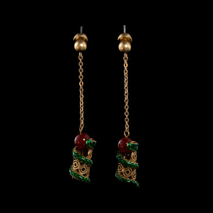 Vintage Enamel Timeless Luxury Earrings for Ladies