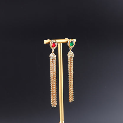 Vintage Crystal Star Timeless Handcrafted Earrings for Ladies