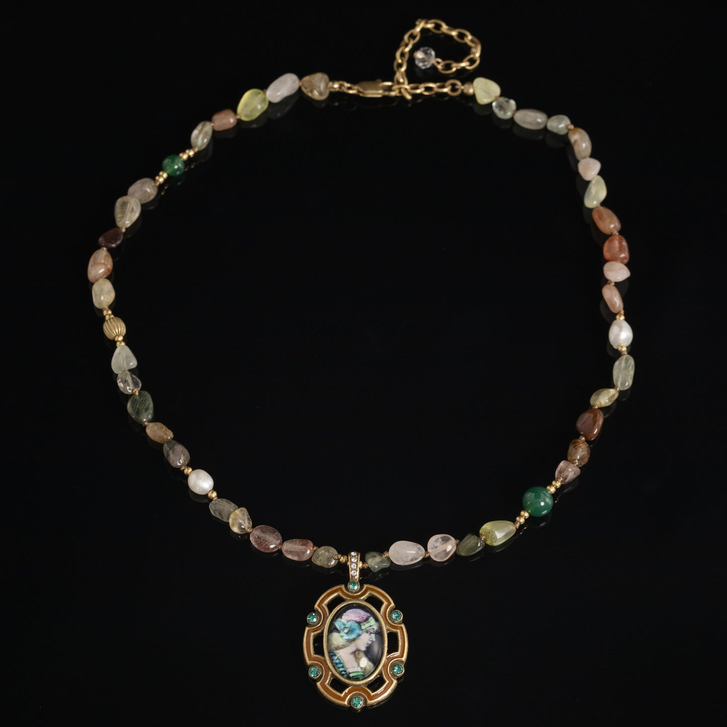 Vintage Enamel Luxury Timeless Necklace Timeless Style