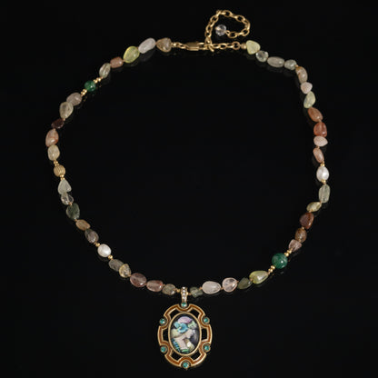 Vintage Enamel Luxury Timeless Necklace Timeless Style
