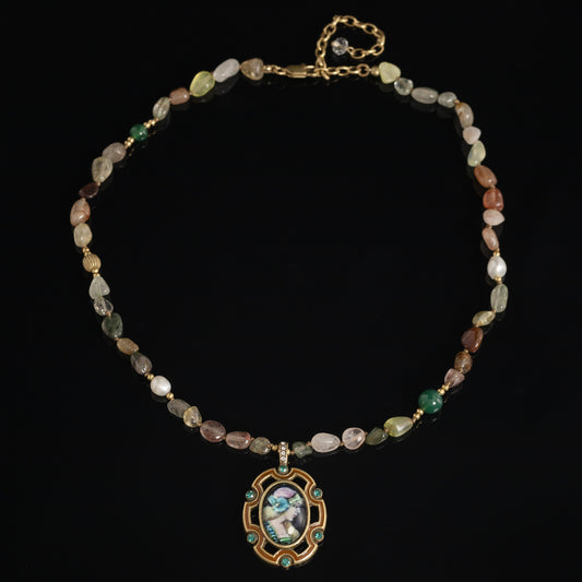 Vintage Enamel Luxury Timeless Necklace Timeless Style