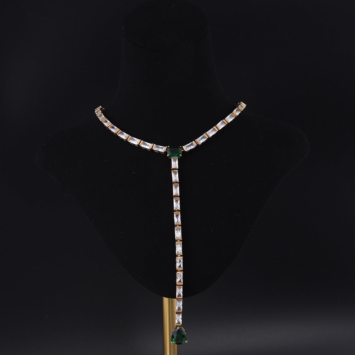 Vintage Cubic Zirconia Geometric Luxury Necklace for Ladies