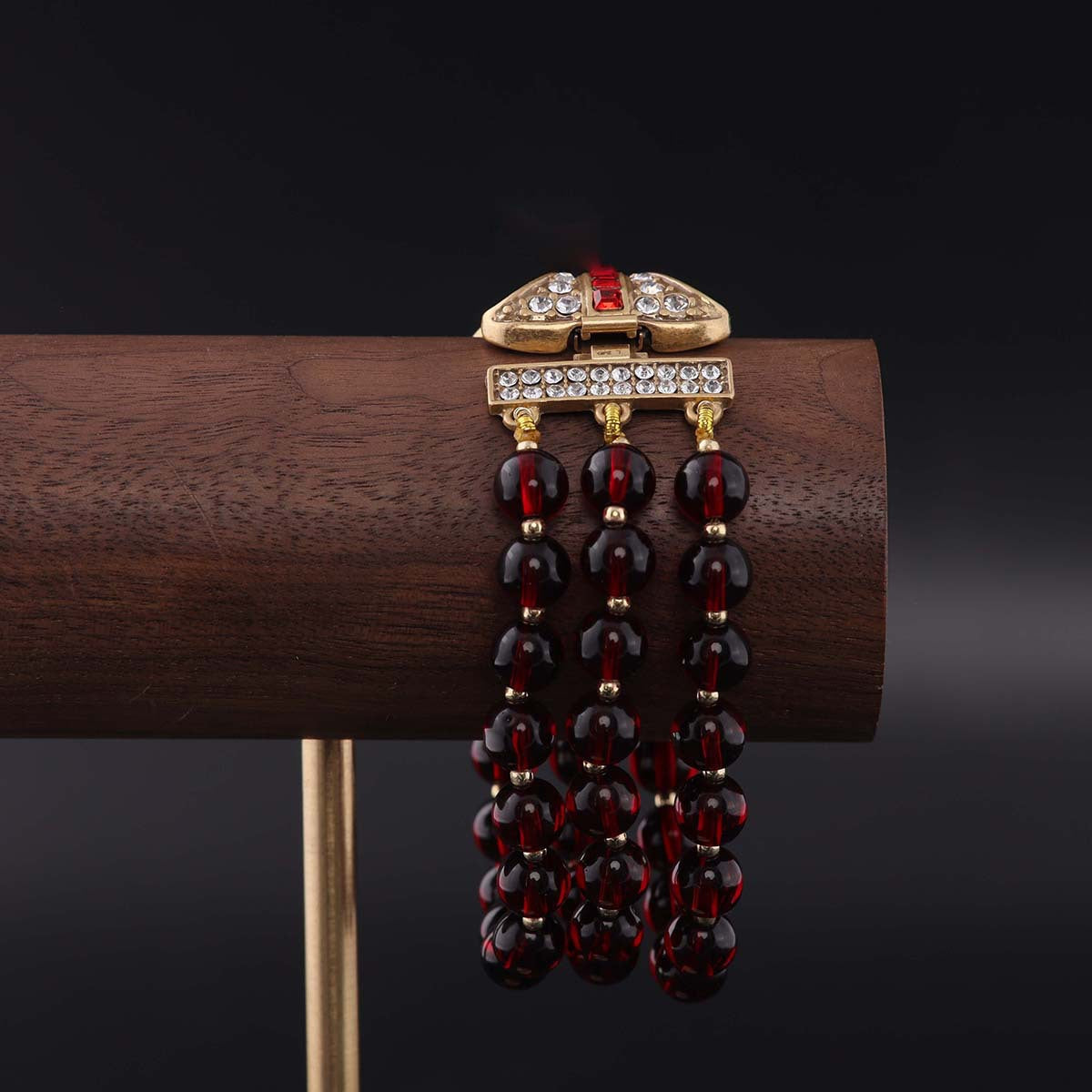 Vintage Glass Geometric Chic Handcrafted Bracelet Timeless Style